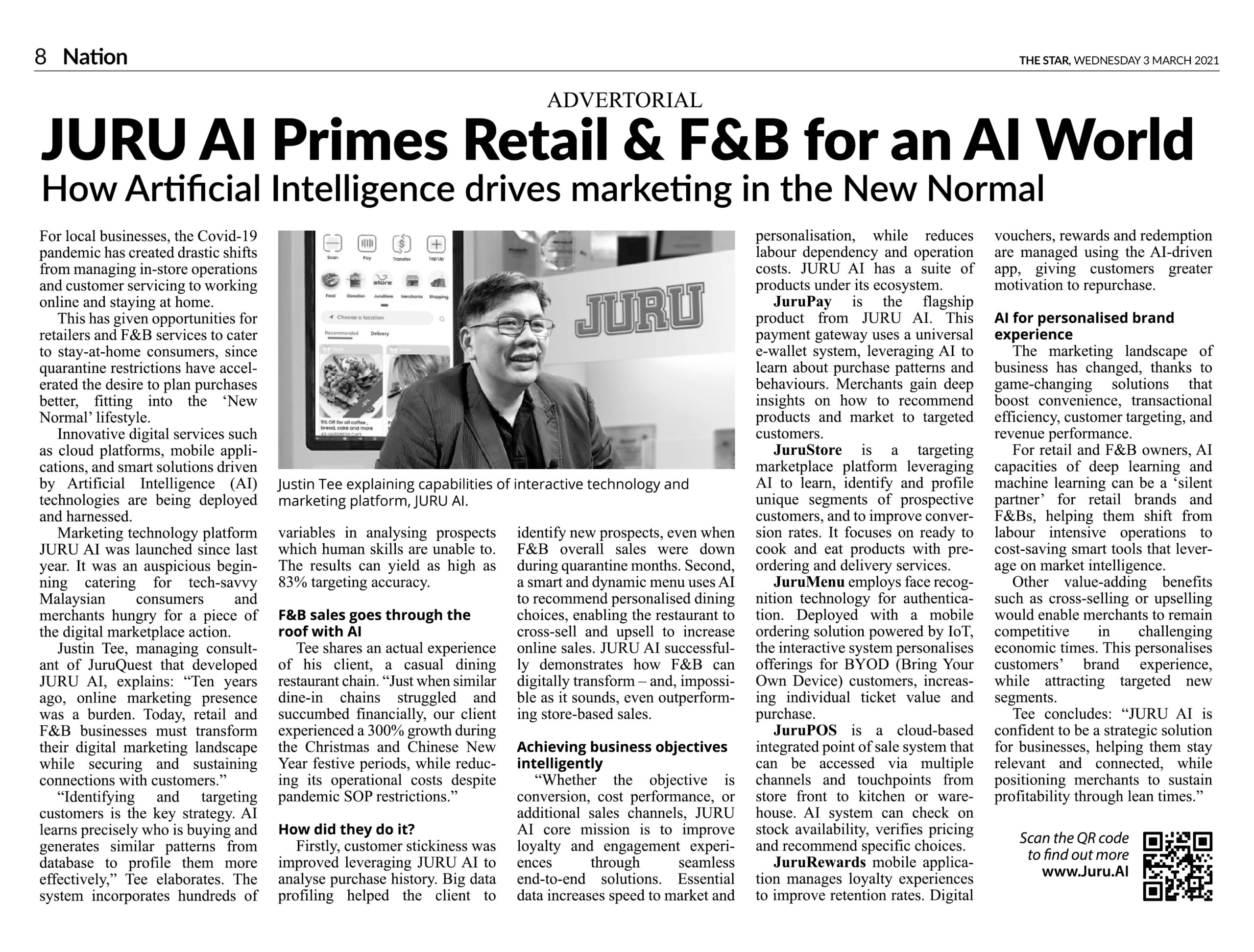 JURU AI Primes Retail & F&B for an AI World